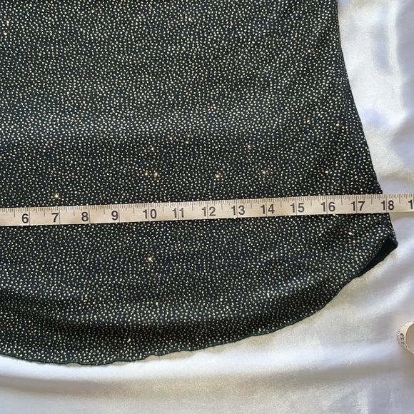 Chaser Glitter Jersey Draped Cowl Neck Halter Top Strappy Teal Green & Gold Sz M - Picture 9 of 16